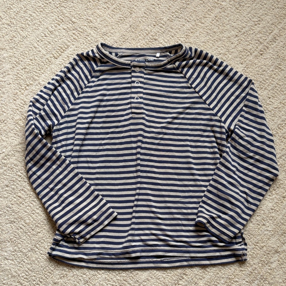 Angel dear bamboo long sleeve stripe shirt
